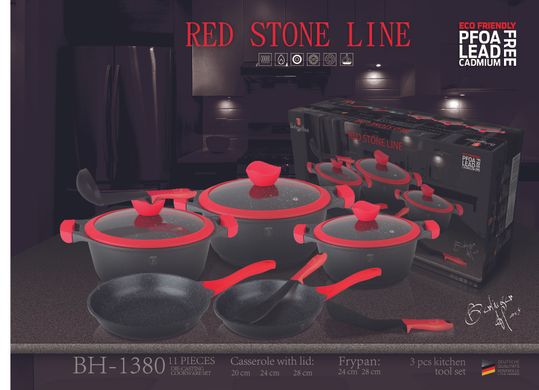 Набор посуды Berlinger Haus Red Stone Line BH-1379 - 11 пр.