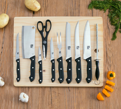 Набір ножів з дерев`яною обробною дошкою - 10пр