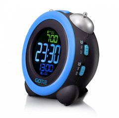 Часы-будильник электронные GOTIE GBE-300N — синие