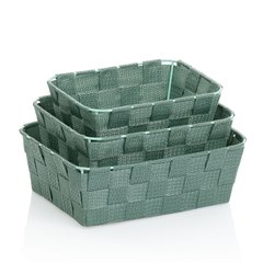 Набор корзин KELA Alvaro, зеленая липа, 3 штуки (24518), Зеленый