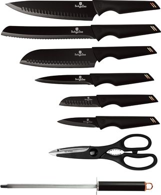 Набор ножей с подставкой Berlinger Haus Black Rose Collection BH-2692 - 8 предметов