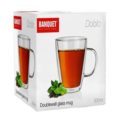 Чашка скляна з подвійним дном Banquet Doblo (4205028) - 300 мл