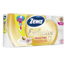 Туалетная бумага Zewa Exclusive Almond Milk 4 слоя 8 рулонов (7322540837933)
