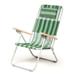 Кресло-шезлонг "Ясень" зеленый Time Eco
