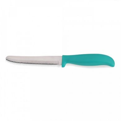 Нож кухонный с зубчатыми лезвиями KELA Rapido 11349 – 11 см, бирюзовый