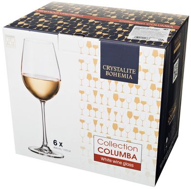 Набір келихів для вина Bohemia Columba 1SG80/400 - 400 мл, 6 шт