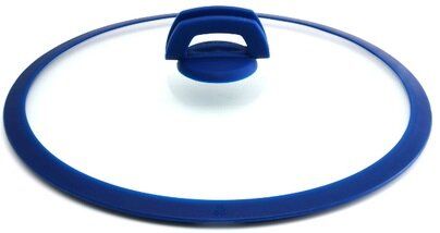 Крышка стеклянная с силиконовой синей ручкой GIPFEL 1024 - 32 см