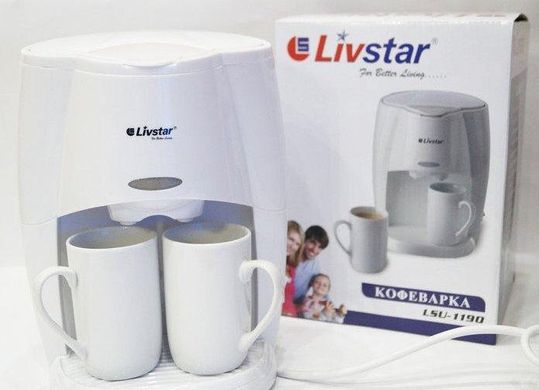 Кофеварка капельная Livstar LSU-1190 + 2 чашки