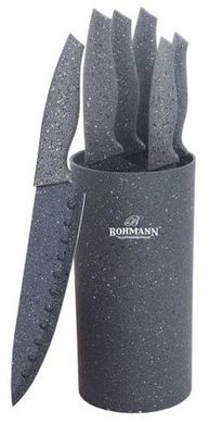 Набір ножів з підставкою Bohmann BH 6165 - 6 пр, сірий