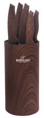 Набір ножів з підставкою Bohmann BH 6165 - 6 пр, коричневий