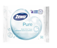 Влажная туалетная бумага Zewa Pure 42 шт (7322540796582)