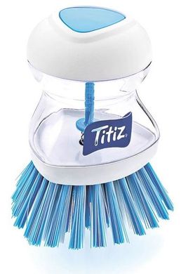 Щітка для миття посуду з ємністю Titiz Plastik TP-110-LB - 8 см (блакитна)