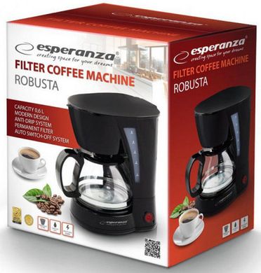 Капельная кофеварка Esperanza Robusta EKC006 - 0.6 л, 650 Вт