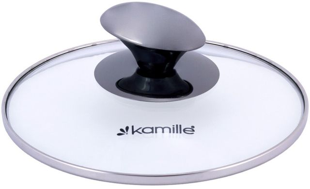 Кастрюля из нержавеющей стали с крышкой и полыми ручками для индукции Kamille KM-4920 - 1.5 л