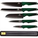 Набір ножів з магнітною планкою Berlinger Haus Emerald Collection BH-2696 - 6 предметів