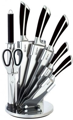 Набір ножів з ножицями та точилкою Rainstahl RS-KN 8007-08, Сірий