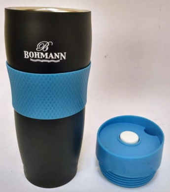 Термокружка Bohmann BH 4457 black-blue - 0.38л (черно-синяя)