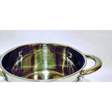 Кастрюля со стеклянной крышкой Bohmann BH 0127-16 - 2 л, 16 см, кремовая