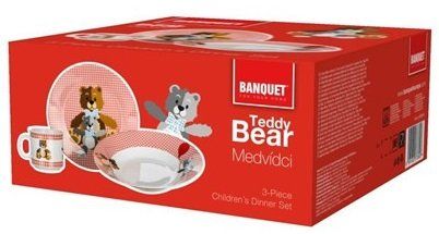 Набор детской посуды Banquet Teddy 60TB002-A - 3 пр, красный