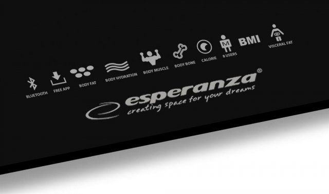 Напольные весы Esperanza EBS016K B.Fit 8in1 black - черные
