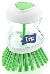 Щетка для мытья посуды с емкостью для моющего средства Titiz Plastik TP-110-GR - 8 см (зеленая)