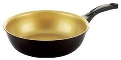 Сковорода-вок с керамическим золотистым покрытием Sunshine Rein 2617011 - 26см