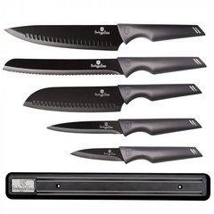 Набір ножів із магнітною планкою Berlinger Haus Metallic Line Carbon Pro Edition BH-2701 - 6 предметів