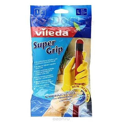 Перчатки Vileda Super Grip, размер L (1 пара) (4023103092624)