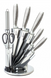 Набір ножів з сокиркою та ножицями Rainstahl RS-KN 8008-08, Сірий