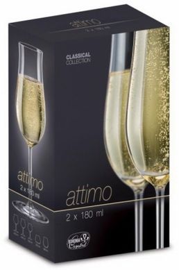 Набір келихів для шампанського Bohemia Attimo 40807/180/2 (180 мл, 2 шт)