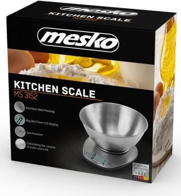 Весы кухонные Mesko MS 3152, Металлик