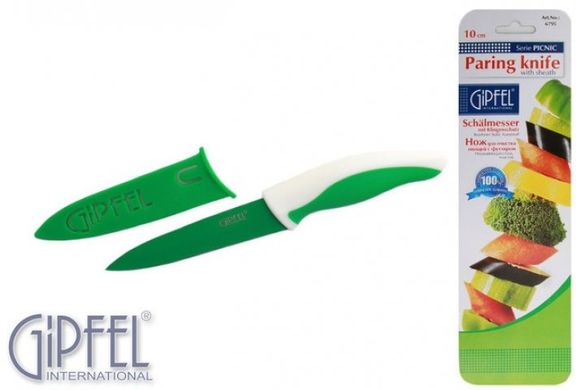 Нож из нержавеющей стали в пластиковом чехле GIPFEL PICNIC 6795 - 10 см