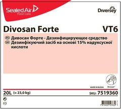 Дезінфектант на основі 15% надоцтової кислоти проти всіх видів мікроорганізмів Diversey Divosan Forte VT6 W1227 7519948 - 20 л