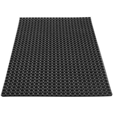 Пористий гумовий килим Політех DRH 124D Октагон - 13х1000х9200мм, чорний, 90х100