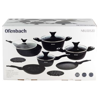 Набір посуду з алюмінію з мармуровим покриттям Ofenbach KM-100520 - 12 предметів