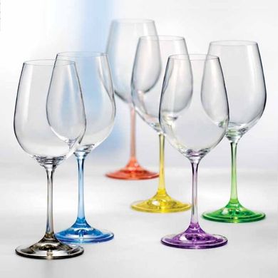 Набор бокалов для вина Bohemia Viola Rainbow 40729 350 D4641 - 350 мл, 6 шт