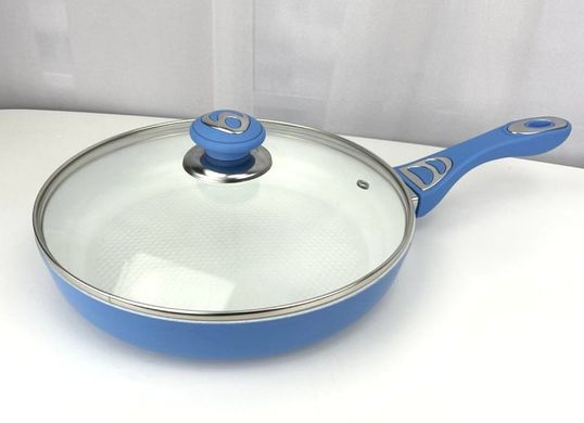 Сковорода с керамическим покрытием Peterhof PH-15400-26 blue - 26 см, голубая