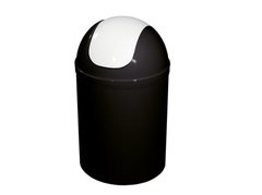 Ведро для мусора Bisk 07545 - 5л, черно-белое