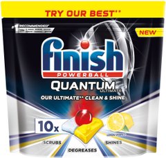 Таблетки для посудомоечных машин FINISH Quantum Ultimate lemon (5900627091014) - 10 шт