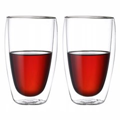 Набір скляних склянок із подвійними стінками Kamille KM-9003 - 2 шт, 450 мл