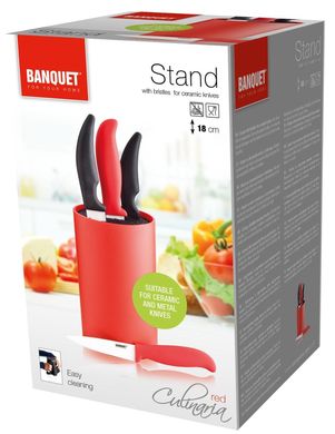 Підставка для ножів Banquet 25CK01PRM01-A - 18 см, Червоний