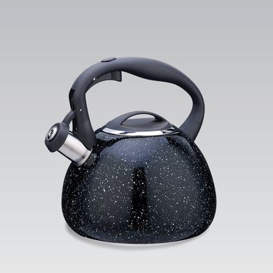 Чайник чорний з мармуровим покриттям із свистком Maestro MR1310 - 2.5 л
