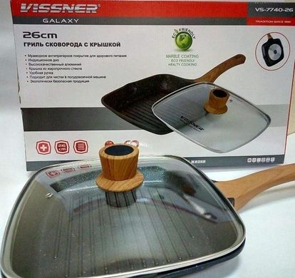 Сковорода-гриль с крышкой Vissner VS 7740-26 - 26 x 26 см