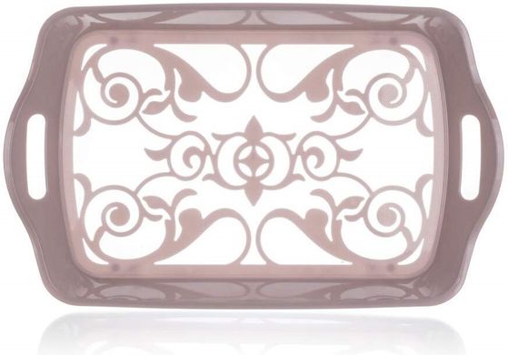 Поднос пластиковый Banquet Romantic 12824523 - 51.5х32х6 см, розовый