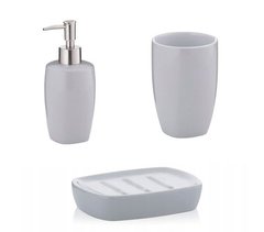 Набор аксессуаров для ванной Kela Landora (20405+20406+20407) - серый
