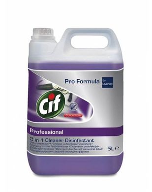 Засіб для миття та дезінфекції поверхонь Diversey Cif Professional 2in1 Cleaner Disinfectant conc 7518653 - 5 л