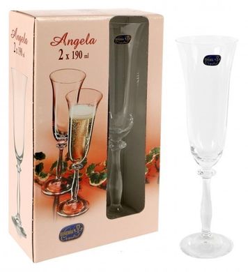 Набір келихів для шампанського Bohemia Angela 40600/190/2 (190 мл, 2 шт)