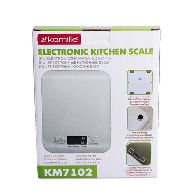 Кухонні ваги електронні Kamille на 5кг KM-7102