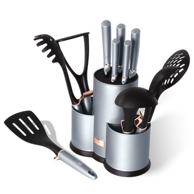 Набір кухонного приладдя та ножів з підставкою Berlinger Haus Moonlight Edition BH 6251 — 13 предметів
