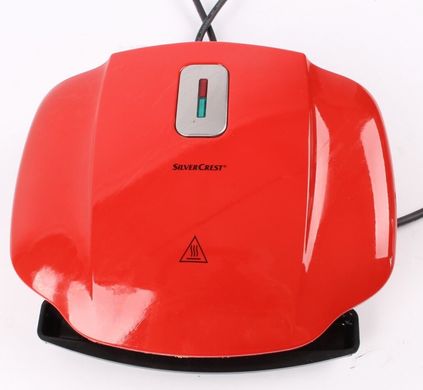 Електричний контактний гриль SilverCrest SKG 1000 B2 – 1000 Вт, червоний